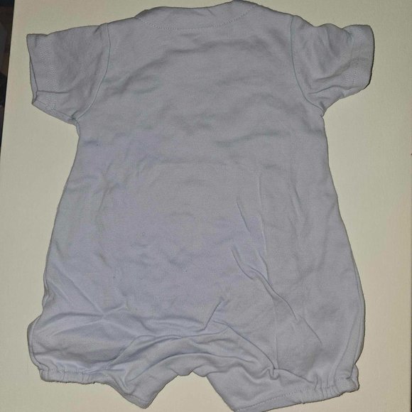 5/20 Baby's Friend Newborn Blue Bunny Embroide Cotton Romper Onesie Bodysuit - Picture 2 of 2